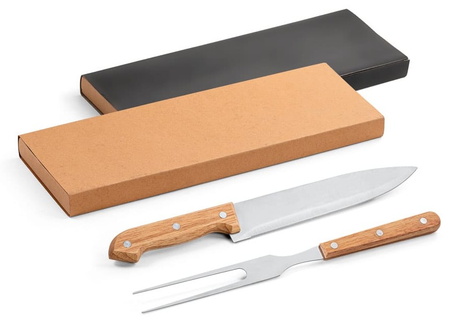 Kit Churrasco Bambu Caixa Kraft