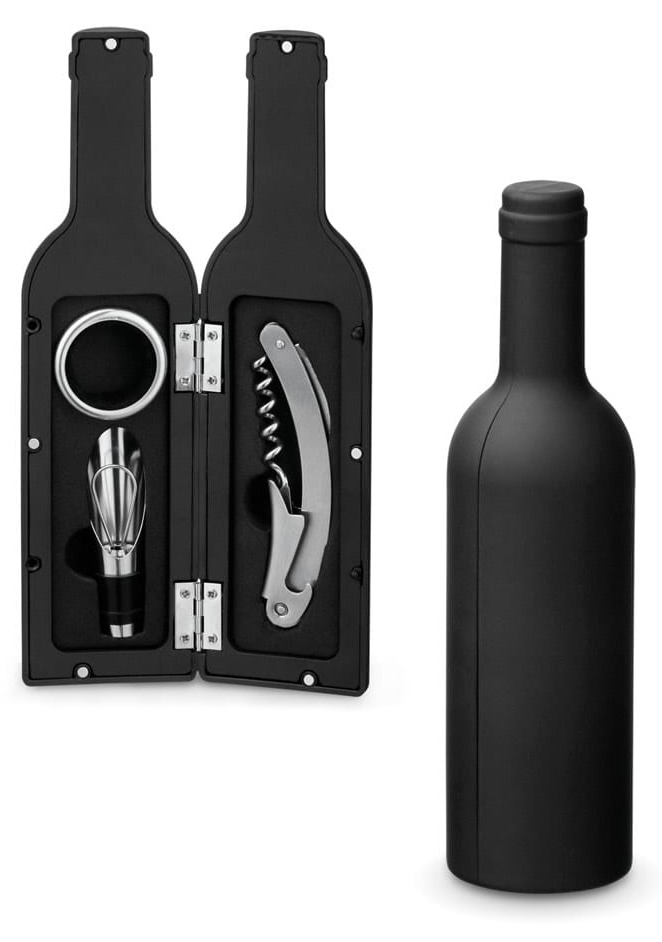 Kit Vinho Estojo Formato Garrafa