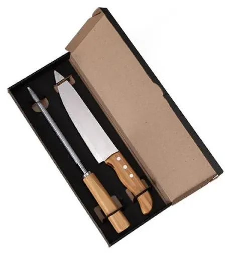 Conjunto Faca 8" e Chaira Inox