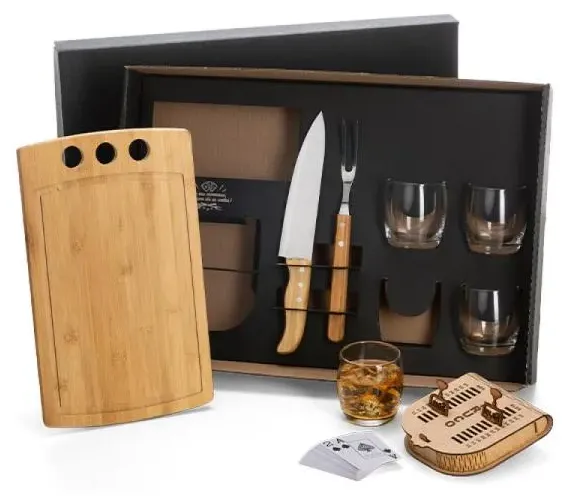 Kit Churrasco, Whisky e Truco 8 Pçs