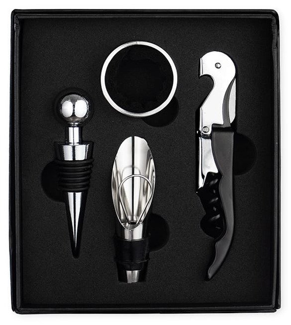 Kit Vinho 4 Peças em Inox