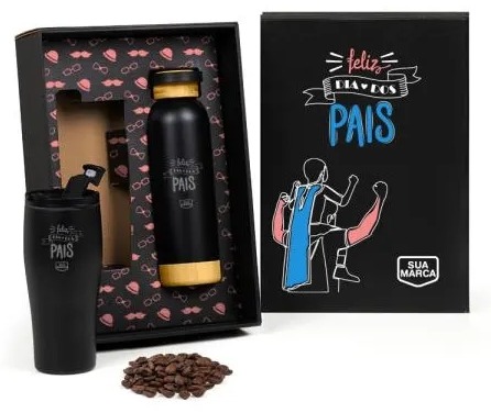 Kit Copo e Garrafa Parede Dupla