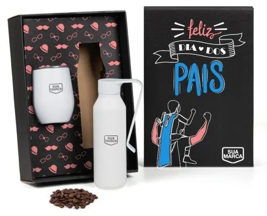 Kit Garrafa e Copo Térmico