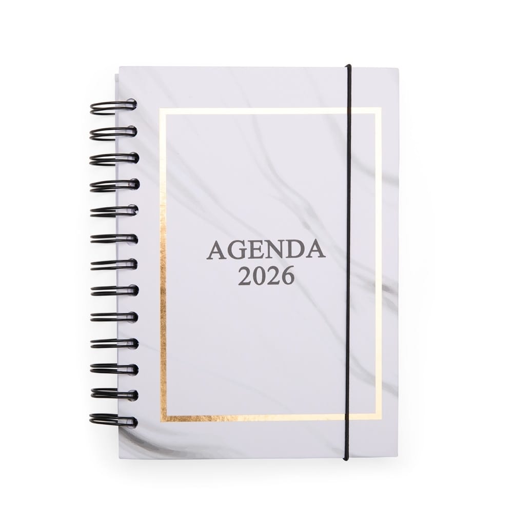 Agenda Diária 2026 Wire-O Personalizada para Empresas
