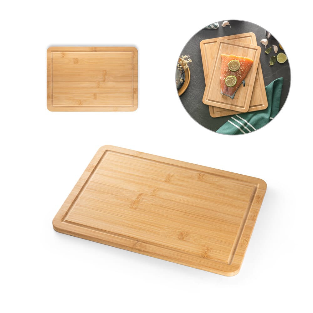 Tábua de Corte em Bambu 35x25cm - Personalize com sua Marca